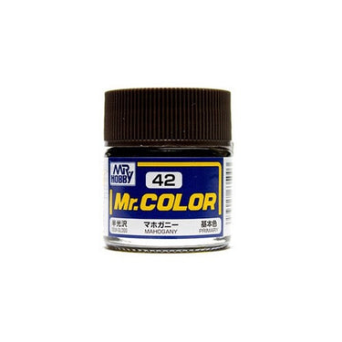 Mr Hobby (Gunze) C042 Mr Color Semi Gloss Mahogany Lacquer Paint 10ml